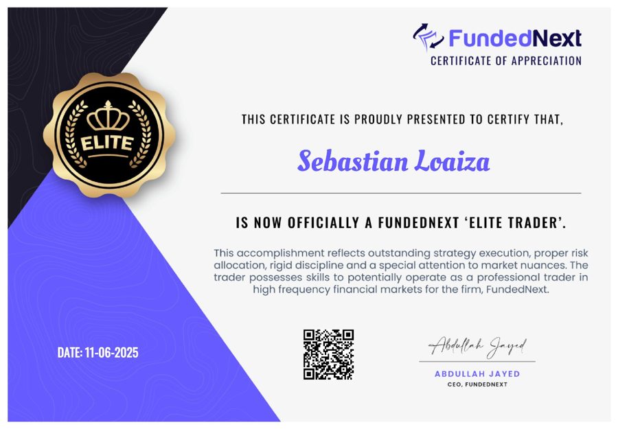 FundedNext Elite Trader junio 2025